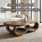 Handcrafted Live Edge Coffee Table – Sculpted Organic Wood Base - view 8 of 9