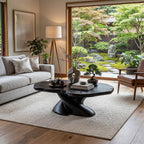 Sculptural Twist Pedestal Coffee Table for Organic Modern Living - view 2 of 8