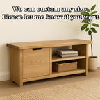 Handcrafted Solid Wood Bench – Oak Entryway Storage Bench & Cabinet - view 3 of 5