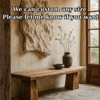 Handcrafted Solid Wood Rustic Bench – Natural Live-Edge Slab Entryway Seating - view 4 of 5