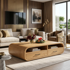 Modern Wooden Coffee Table with Drawers and Storage Space - view 1 of 7
