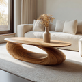 Flowing Sculptural Coffee Table with Continuous Curve Base - view 1 of 7