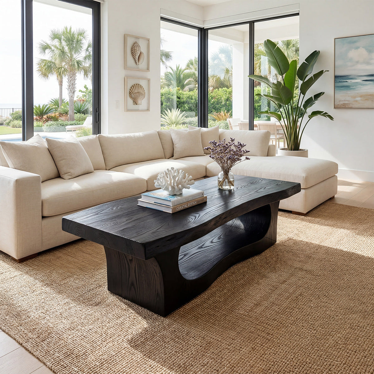 Organic Sculptural Coffee Table With Open Carved Base - view 2 of 8