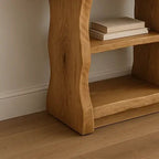 Handcrafted Solid Wood Sculptural Console Table – Organic Modern Design - view 4 of 5
