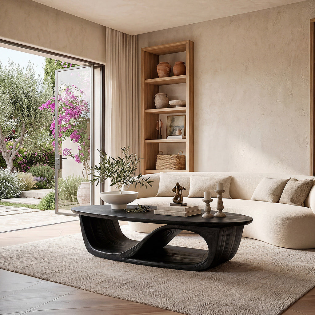 Sculptural Wave Coffee Table With Organic Modern Form - view 2 of 8