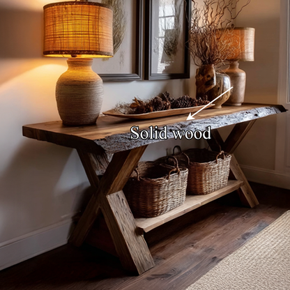 Rustic Console Table Farmhouse Entryway - view 3 of 8