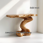 Mid Century Modern Console Table Sculptural Wood Art Living Area Entry - view 3 of 8
