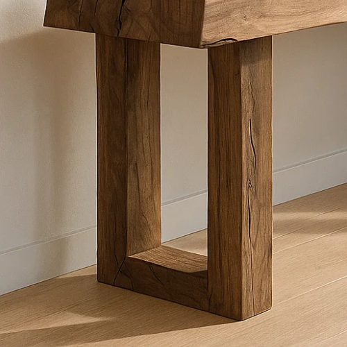 Handcrafted Solid Wood Live Edge Console, Console Table - view 4 of 5