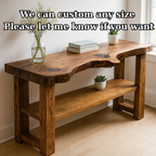 Handcrafted Solid Wood Console Table – Sculptural Organic Live-Edge Design - view 4 of 5