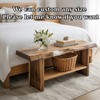 Handcrafted Solid Wood Bench – Live Edge Seating & Bedroom Storage - view 4 of 6