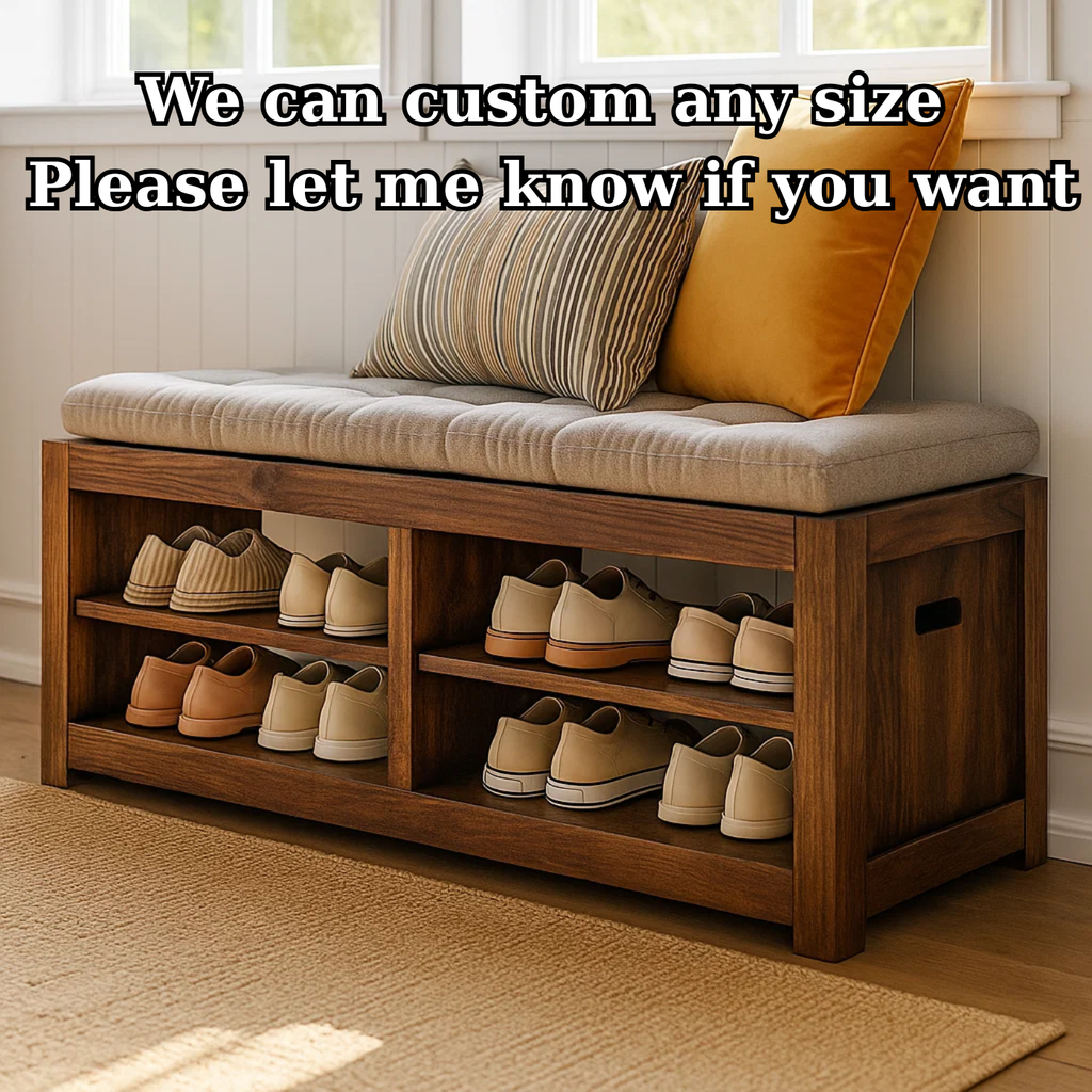 Handcrafted Solid Wood Bench – Transitional Design with Comfortable Upholstered Top - view 4 of 6