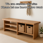 Handcrafted Solid Wood Bench – Minimalist Seating with Open Cubby Organiser - view 4 of 6