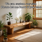 Handcrafted Solid Wood Bench – Rustic Live-Edge Slab Entryway Seating - view 4 of 5