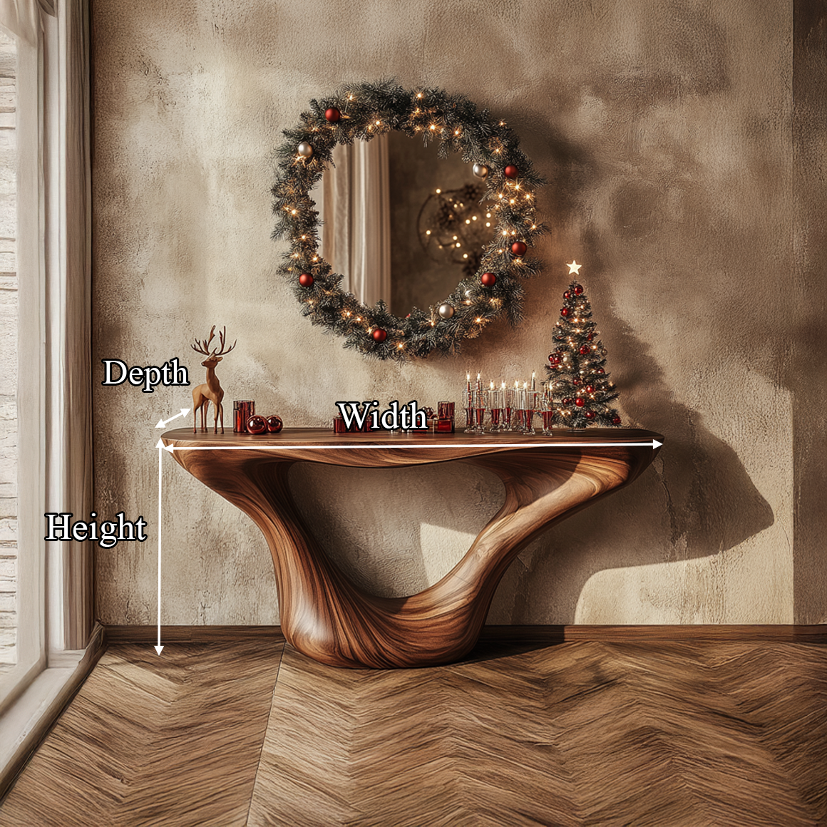 Mid Century Console Table Christmas Living Room Holiday Display - view 7 of 7