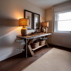 Rustic Console Table Farmhouse Entryway - view 8 of 8