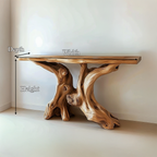 Mid Century Organic Wood Console Table Entryway - view 8 of 8