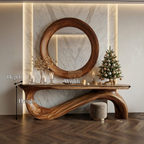 Modern Sculptural Console Table For Living Room And Entryway - view 8 of 8