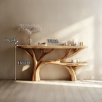 Rustic Tree Design Console Table Living Room Entryway - view 8 of 8