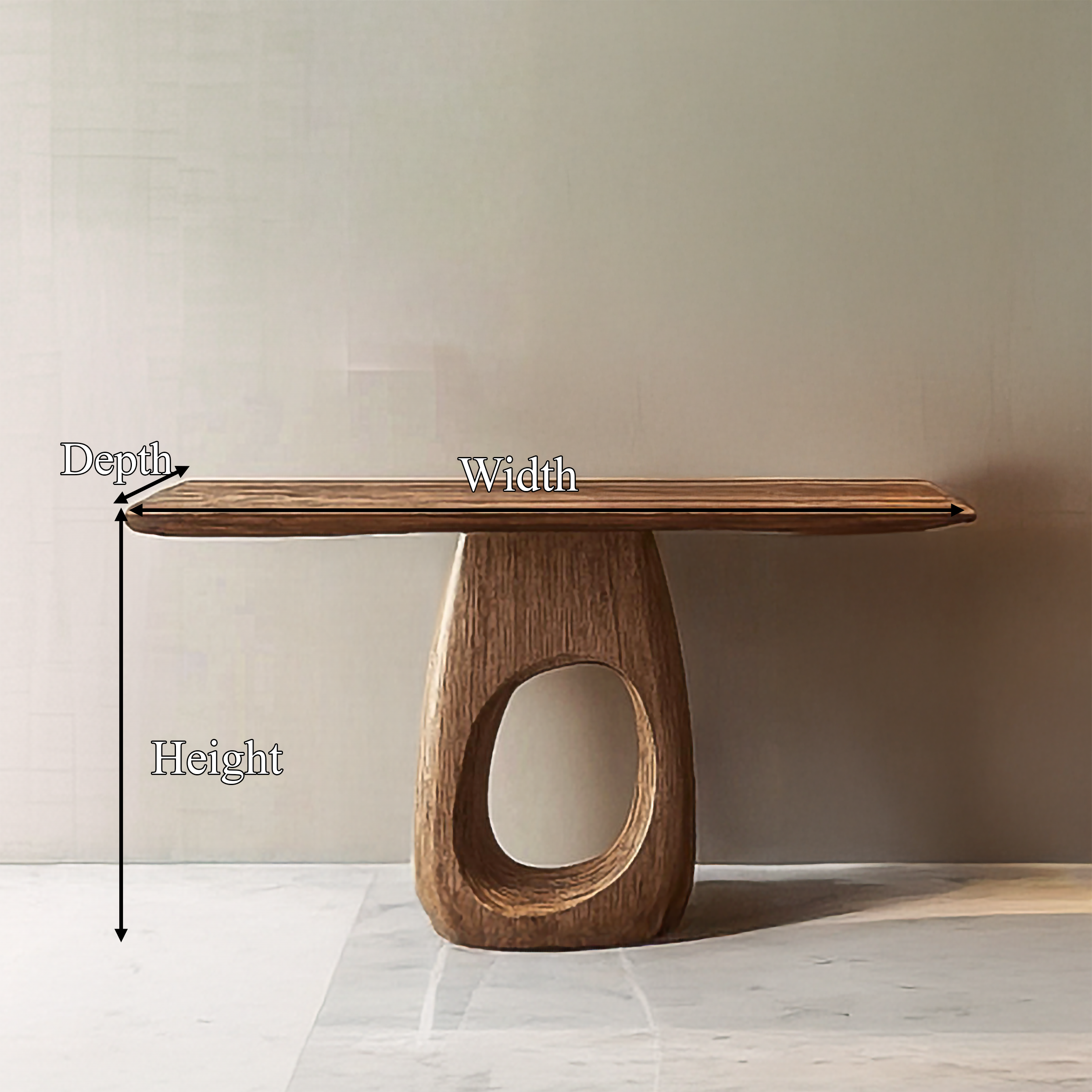 Artisan Organic Console Table Living Room And Hallway - view 8 of 8