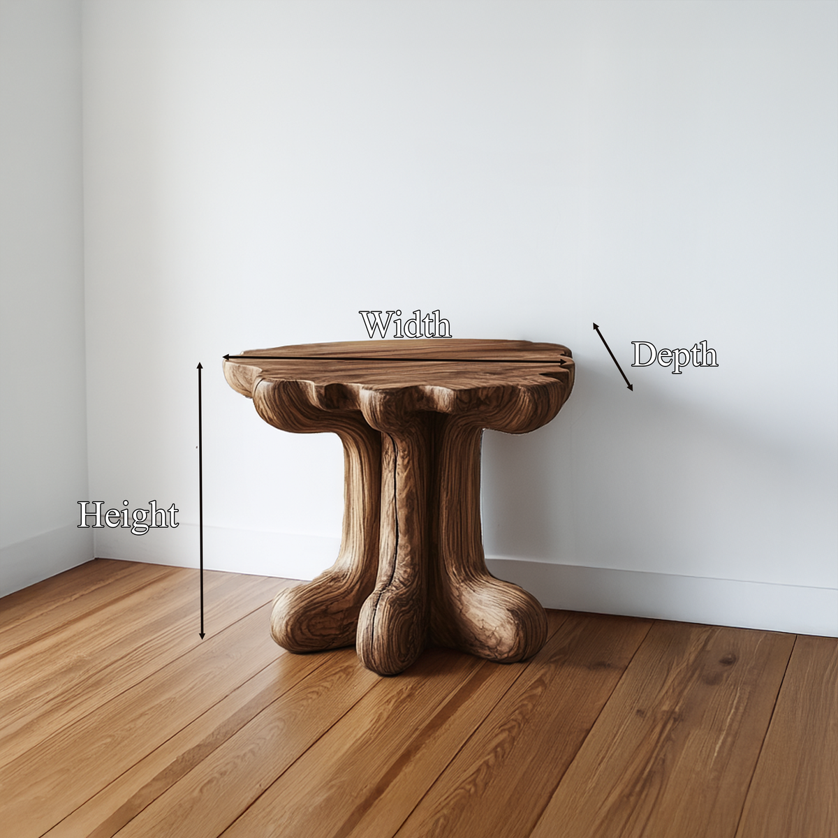 Rustic End Table Christmas Natural Living Room Display - view 8 of 8