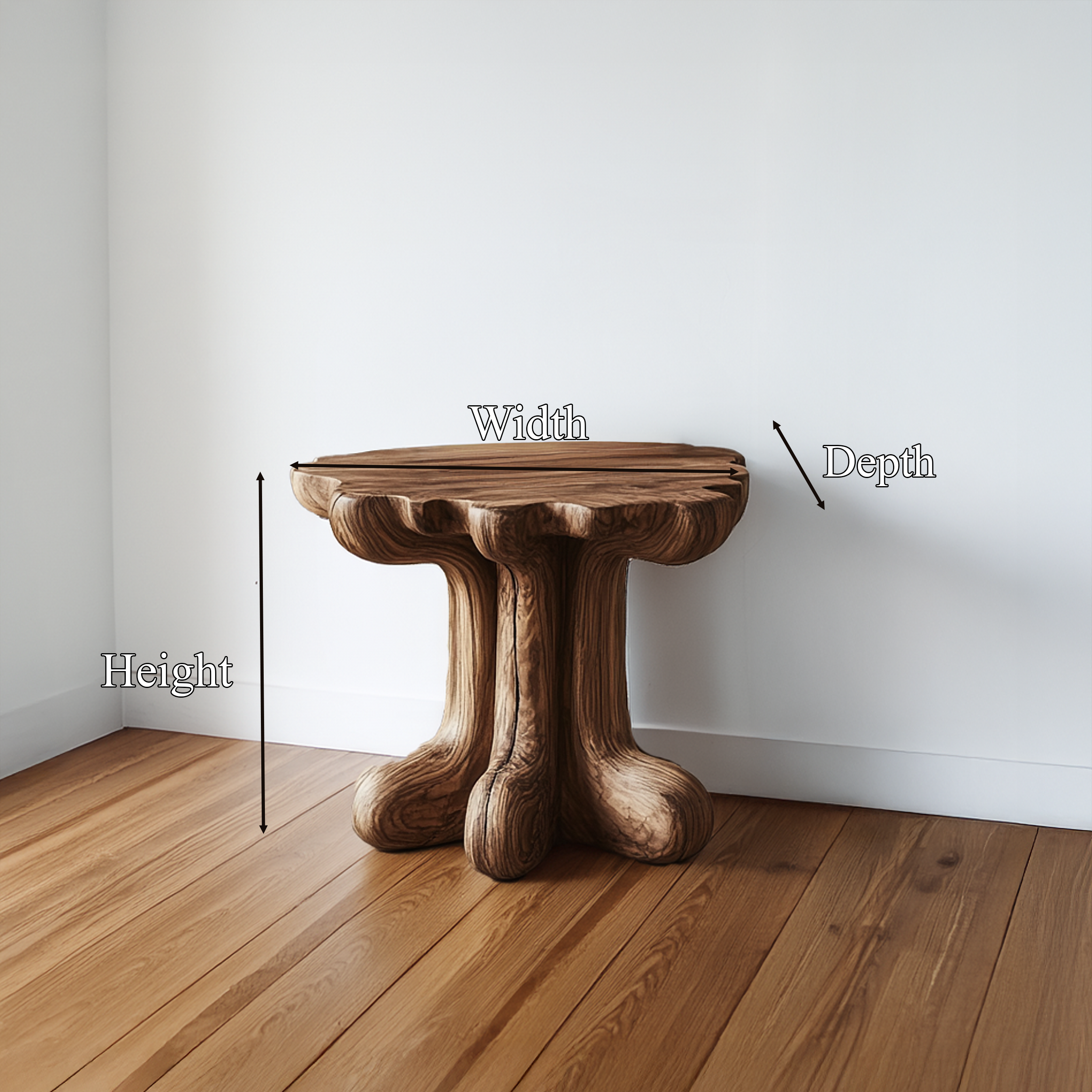 Rustic End Table Christmas Natural Living Room Display - view 8 of 8