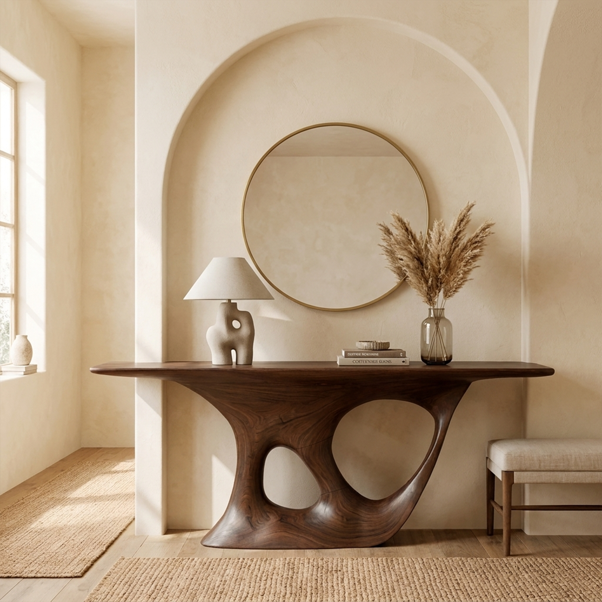 Rustic Solid Wood Console Table Living Room - view 7 of 8