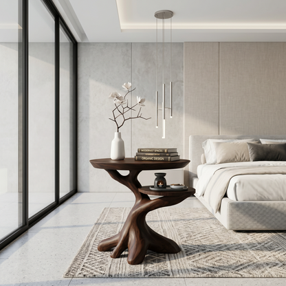 Modern Side Table With Organic Tree Root Silhouette For Living Room And Bedroom - view 7 of 8