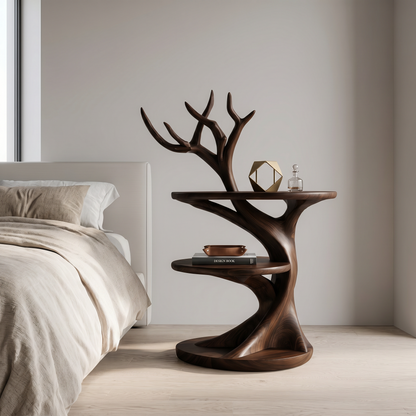 Organic Bedside Table With Sculptural Tree Branch Form For Bedroom And Reading Nook - view 7 of 8