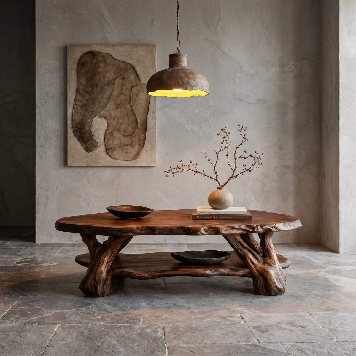 Nature Inspired Coffee Table With Sculptural Root Wood Design For Living Room - view 7 of 8