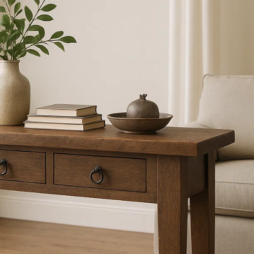 Handcrafted Solid Wood Entryway Console, Console Table - view 5 of 5