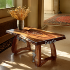 Live Edge Coffee Table with Sculptural Curved Base - view 7 of 7