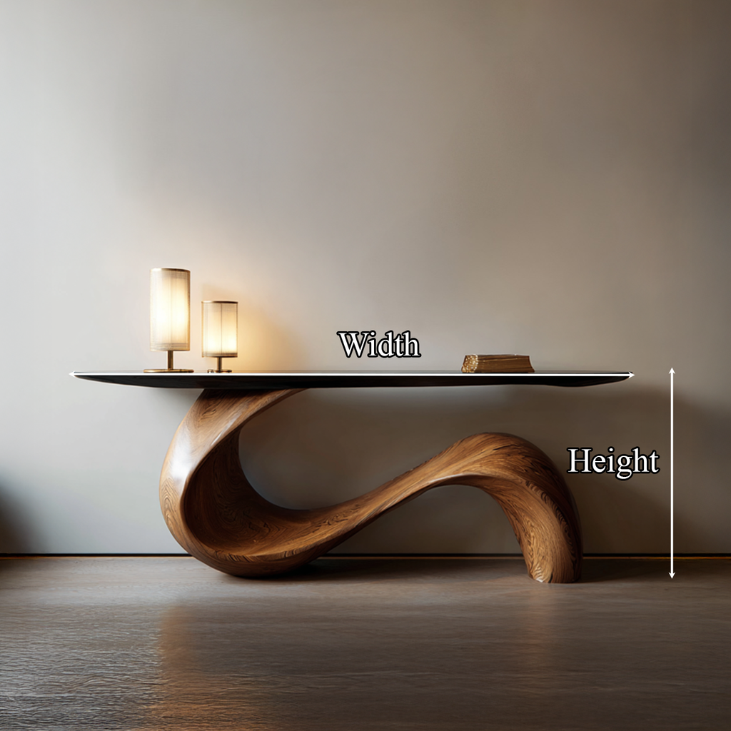 MidCentury Sculptural console Table Entryway - view 6 of 6