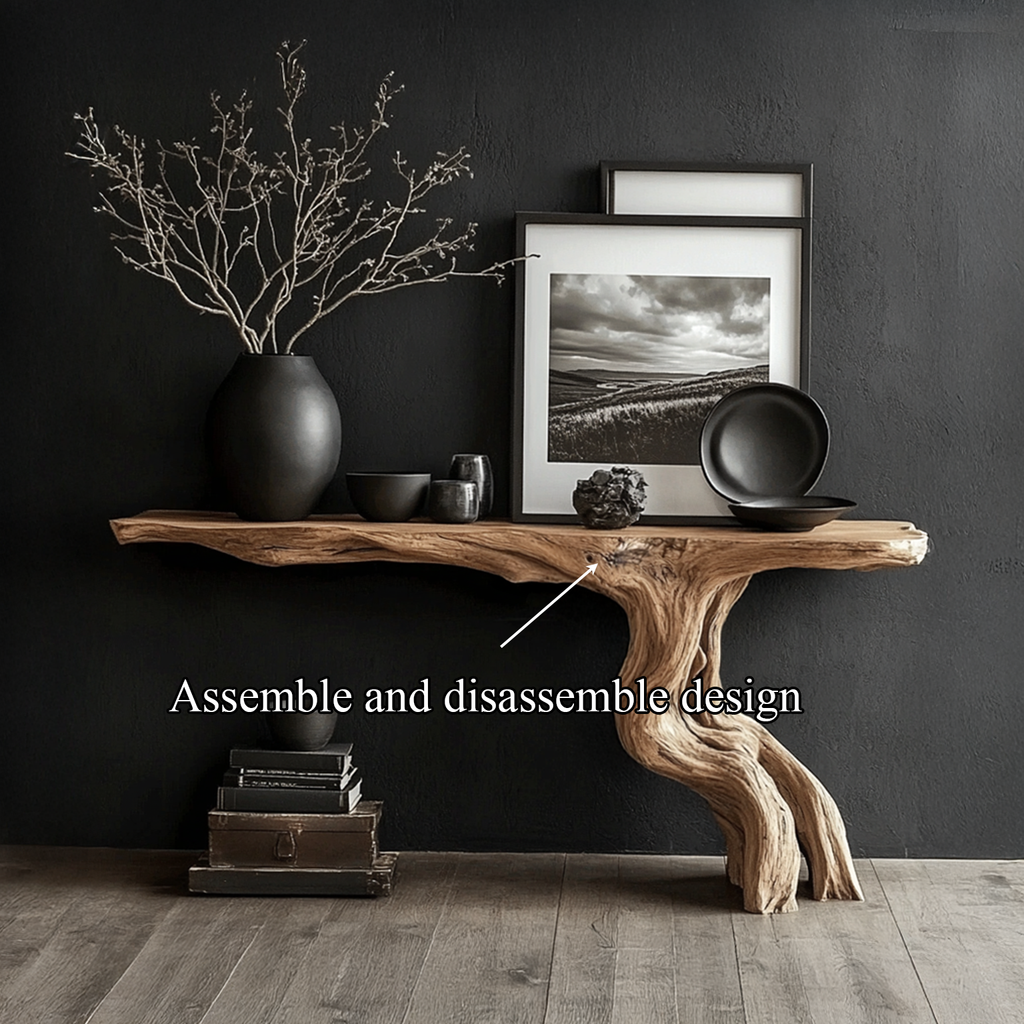 Rustic Console Table Driftwood Live Edge Natural Wood Gift - view 4 of 5