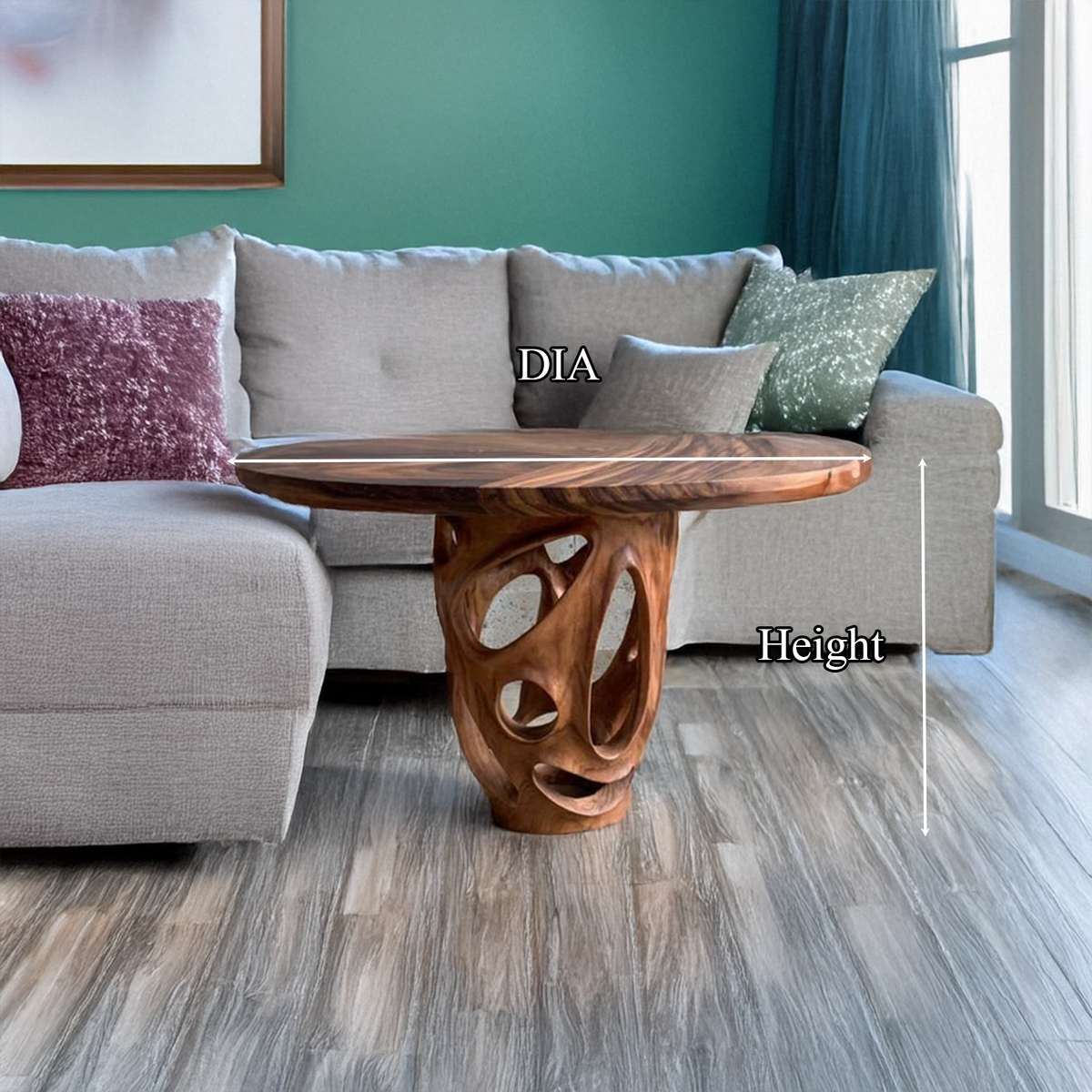 Rustic Coffee Table Live Edge Handmade Decor Gift - view 5 of 5
