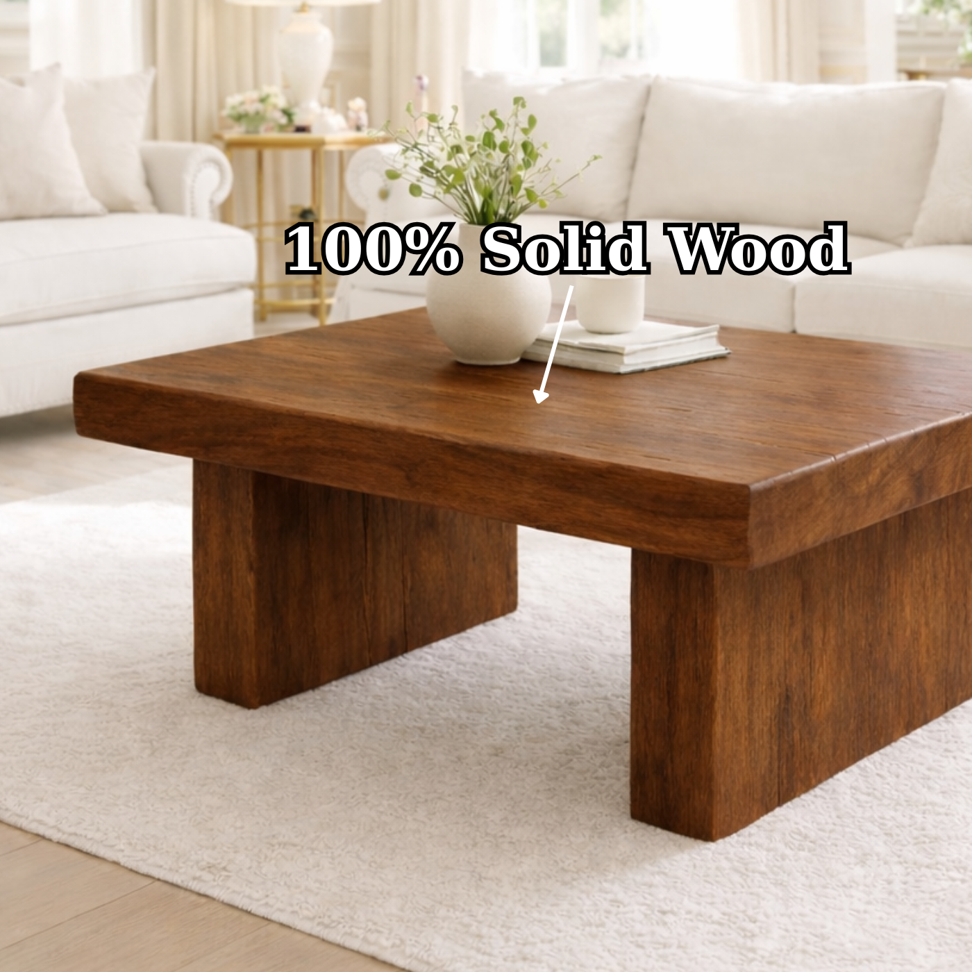 Solid Wood Coffee Table for Modern Living Rooms - view 9 of 9