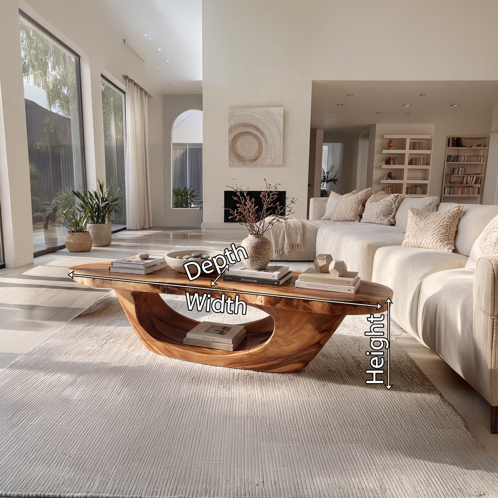 Sculptural Oval Coffee Table with Open Curve Base - view 7 of 7
