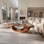 Sculptural Oval Coffee Table with Open Curve Base - view 7 of 7