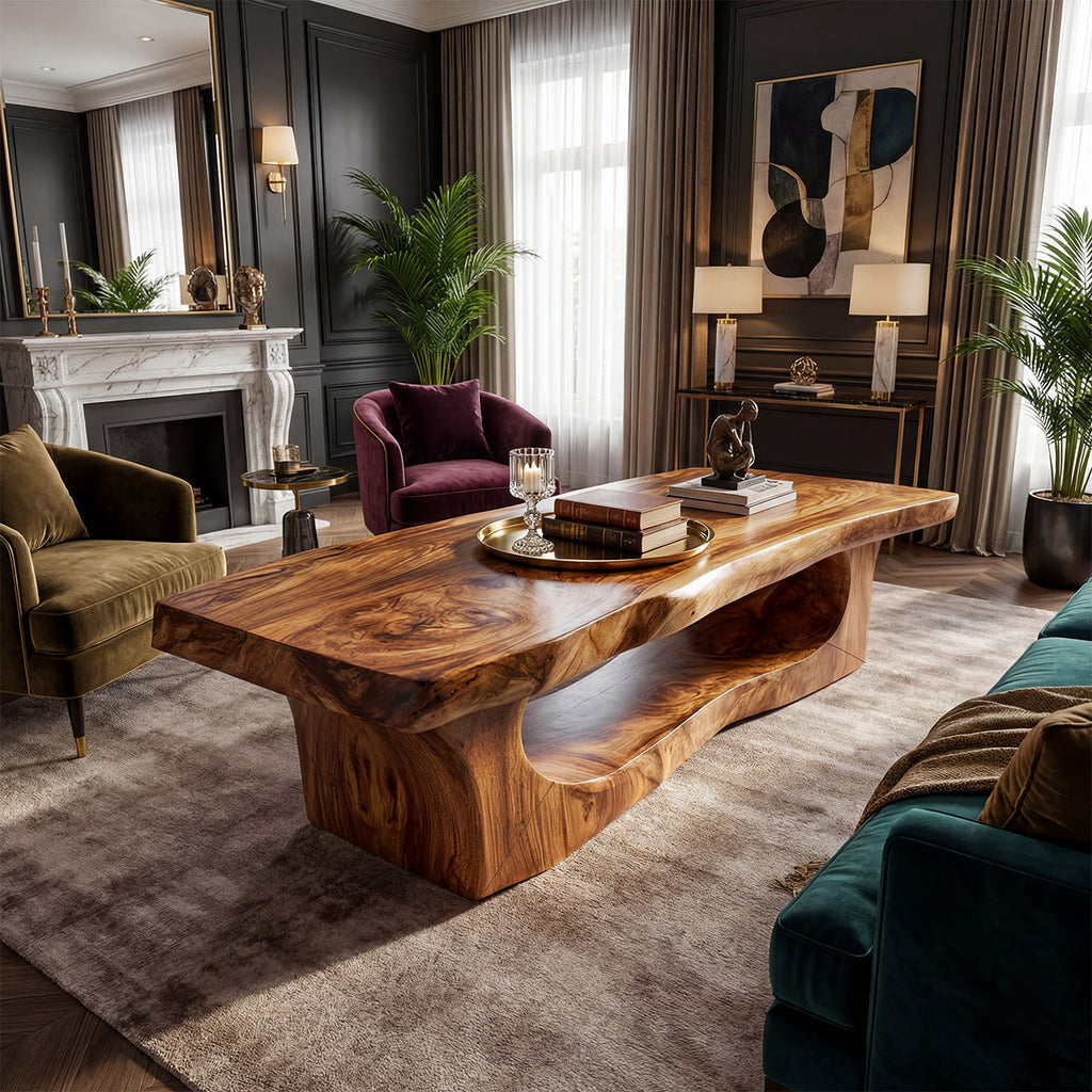 Organic Sculptural Coffee Table With Open Carved Base - view 3 of 8