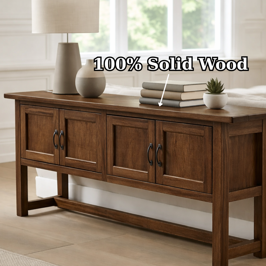 Solid Wood Console Table with 3 Drawers for Living Room or Entryway - view 9 of 9