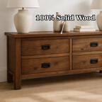 Solid Wood Console Table for Living Room with 4 Drawers and Simple Design - view 9 of 9