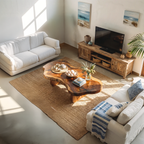 Organic Live Edge Coffee Table with Sculptural Loop Base - view 5 of 7
