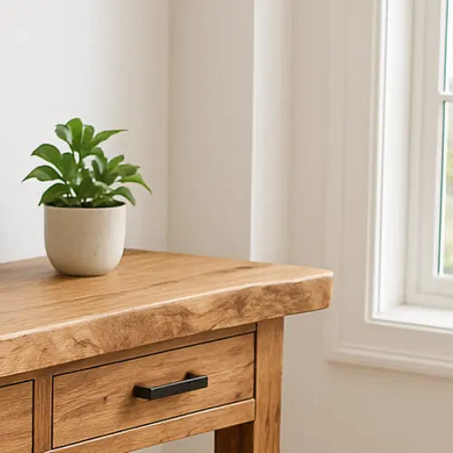 Handcrafted Solid Wood Console Table – Modern Organic Simplicity - view 5 of 5
