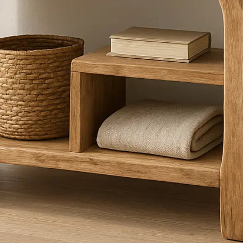 Handcrafted Solid Wood Sculptural Console Table – Organic Contemporary Form - view 5 of 5