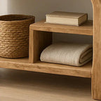 Handcrafted Solid Wood Sculptural Console Table – Organic Contemporary Form - view 5 of 5