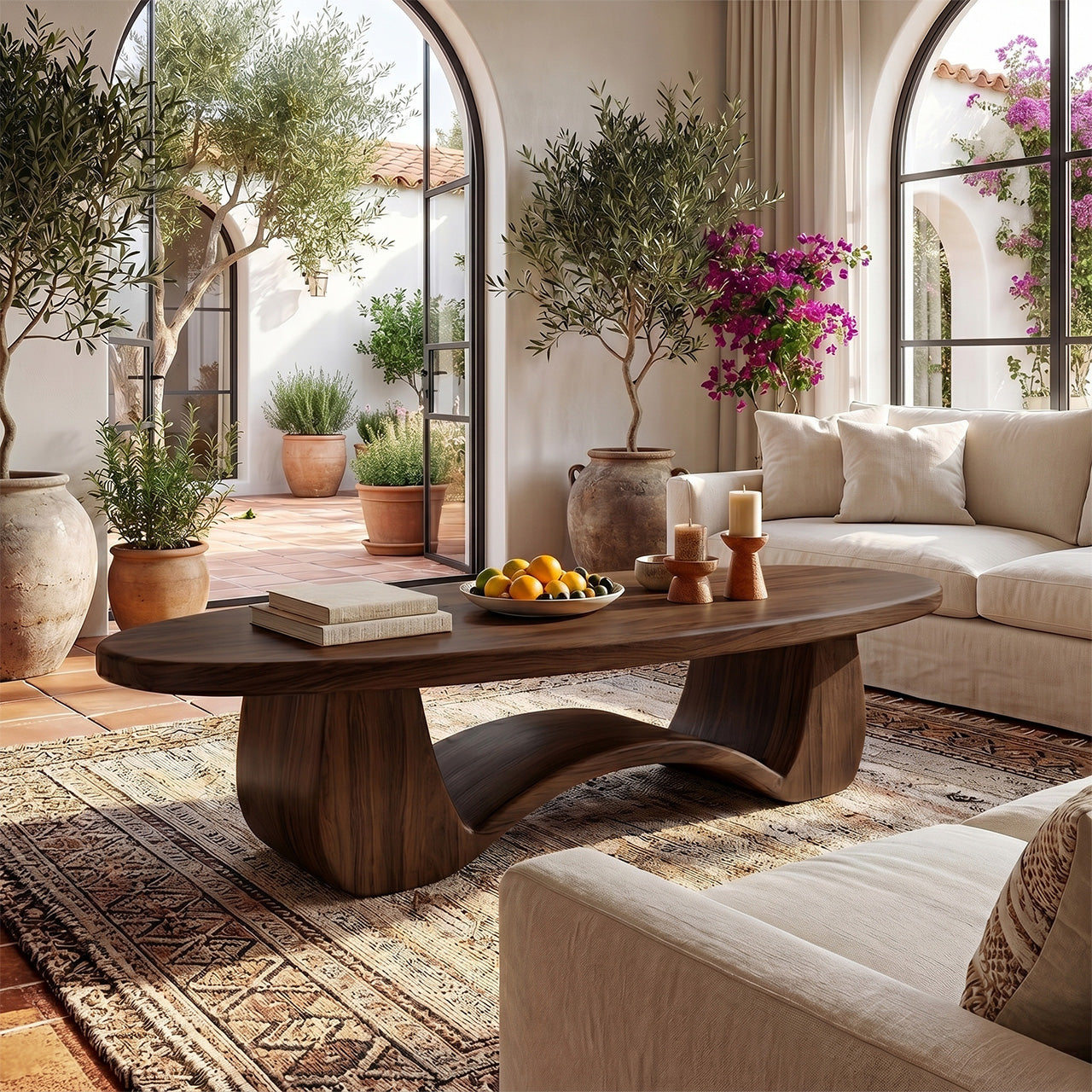 Organic Sculptural Coffee Table With Curved Base - view 3 of 8