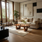 Organic Natural Wood Coffee Table with Sculpted Open Base - view 3 of 7