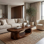 Organic Oval Coffee Table With Sculptural Open Base - view 3 of 8