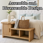 Handcrafted Solid Wood Bench – Modern Organic Seating with Versatile Storage - view 6 of 6
