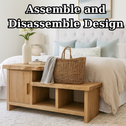 Handcrafted Solid Wood Bench – Modern Organic Seating with Versatile Storage - view 6 of 6