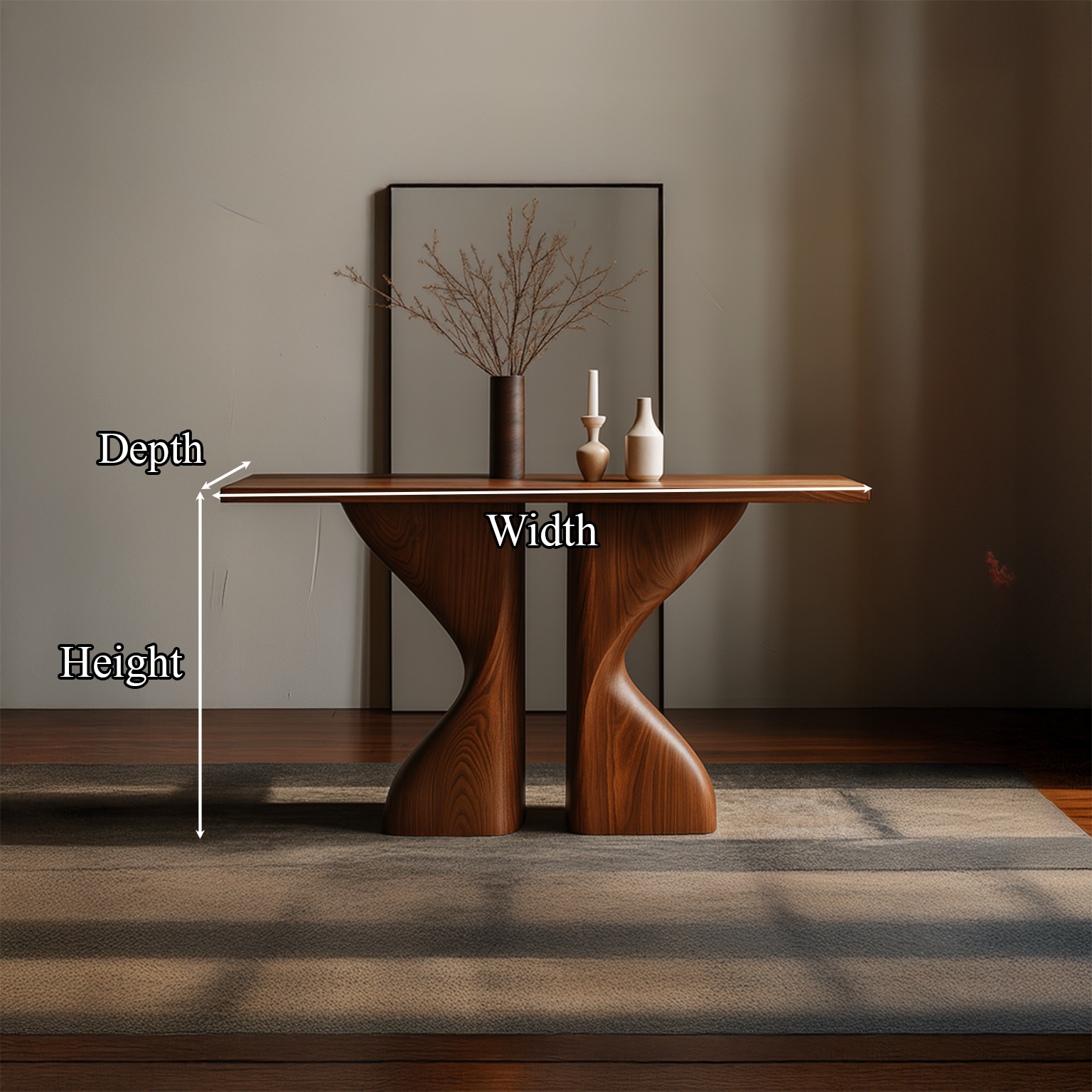 Midcentury Console Table Living Room - view 8 of 8